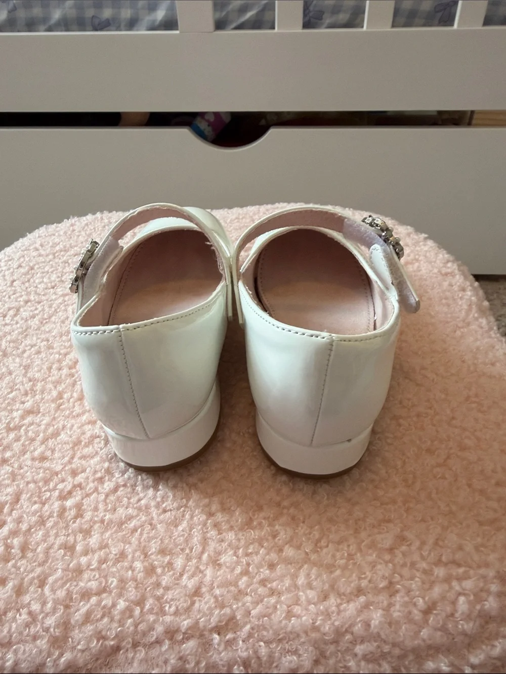 cupcakes & cashmere Cream Patent Mary Jane Shoes with Pearl Buckle